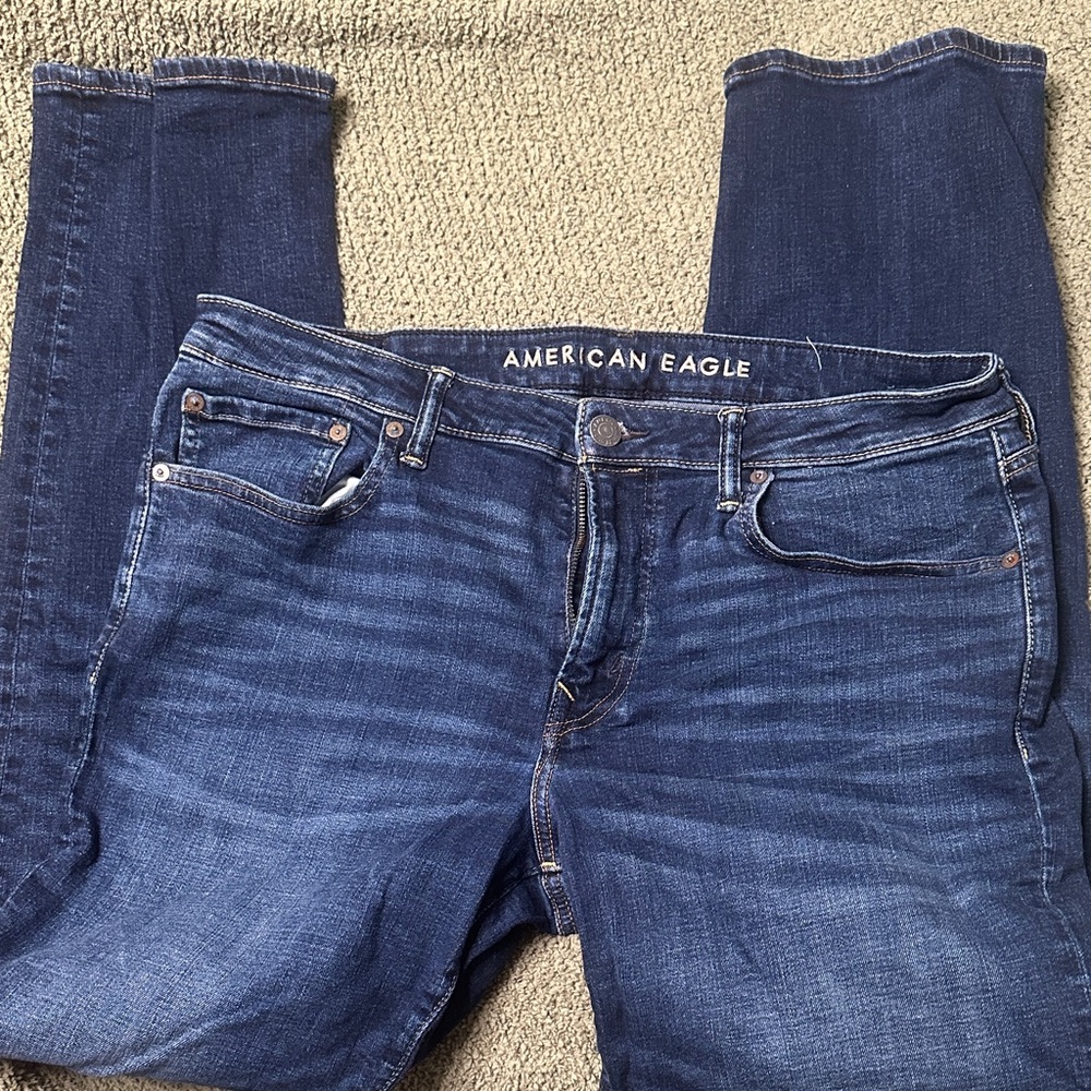 American Eagle Outfitters Women's Dark Blue Skinny Jeans